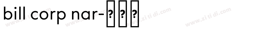 bill corp nar字体转换